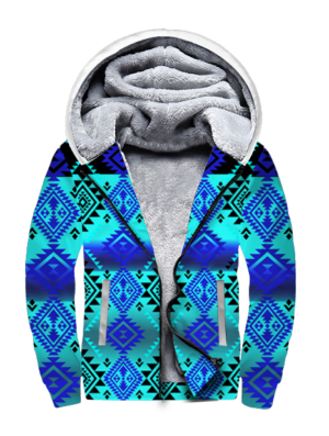 sfh0024 blue light pattern native 3d fleece hoodie