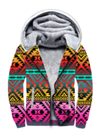 sfh0025 full color light pattern native 3d fleece hoodie