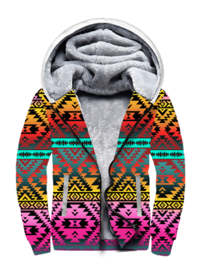 sfh0025 full color light pattern native 3d fleece hoodie