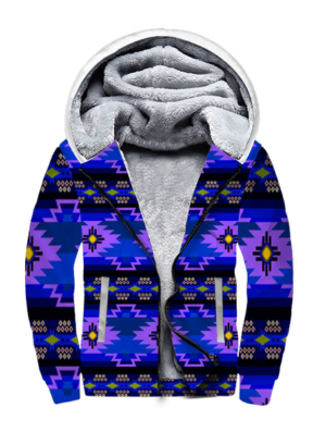 sfh0027 blue pattern native 3d fleece hoodie 1