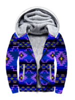 sfh0027 blue pattern native 3d fleece hoodie