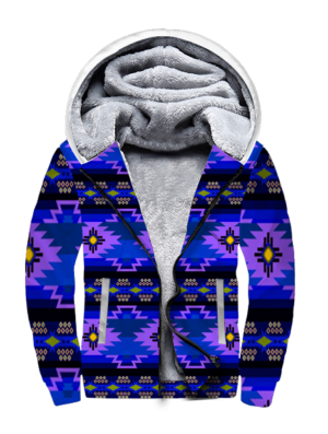 sfh0027 blue pattern native 3d fleece hoodie