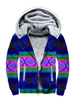 Blue Light Pattern Native 3D Fleece Hoodie