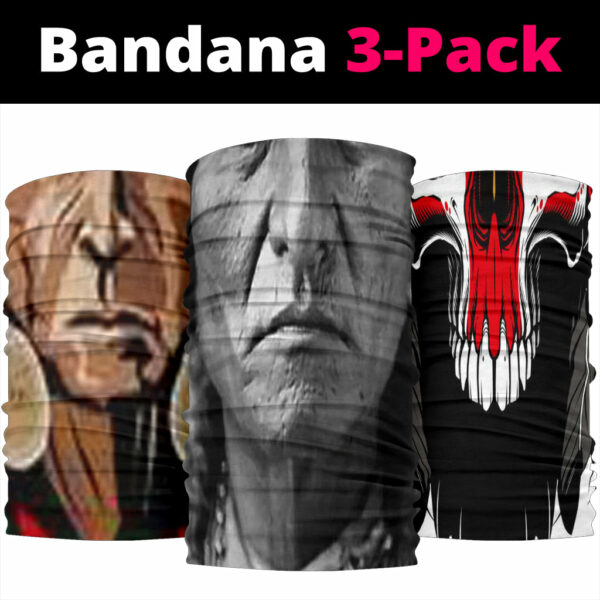 skull chief 3d native american bandala 3 pack