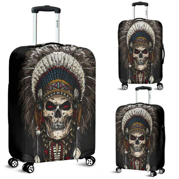 skull chief native american luggage covers