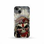 skull chief native american phone case