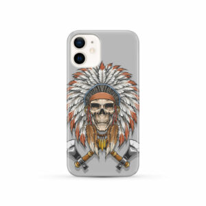 skull chief with poleax phone case