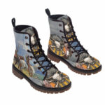 skull warrior leather martin short boots