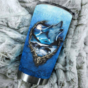 skull wolf tumbler