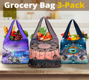 sky dreamcatchers grocery bags new