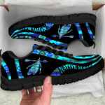 snk0001 blue pattern feather native sneaker