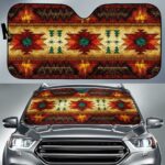southwest brown symbol native american design auto sun shades no link
