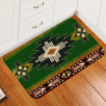 southwest green symbol native american doormat
