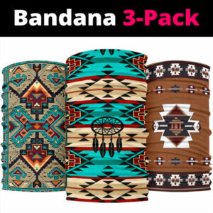 southwest indian native american design bandana 3 pack new 1