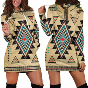 southwest symbol native american hoodie dress 1