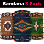 southwest symbol print design bandana 3 pack new