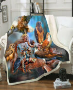 spirit birds fleece blanket