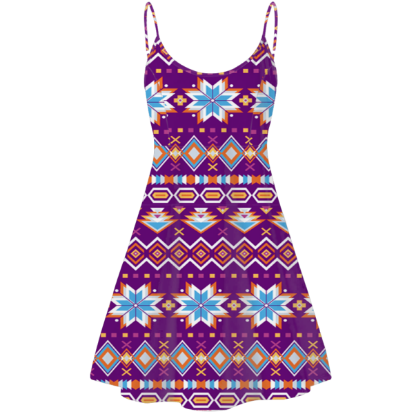 std0014 pattern native american strings dress