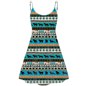 std0016 pattern native american strings dress