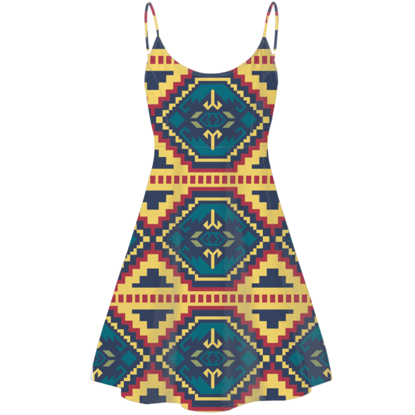 std003 pattern native american strings dress