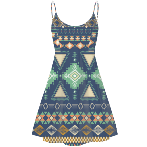 std006 pattern native american strings dress