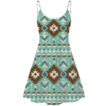std008 pattern native american strings dress