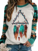 sws0001 pattern green dreamcatcher native american 3d sweatshirt