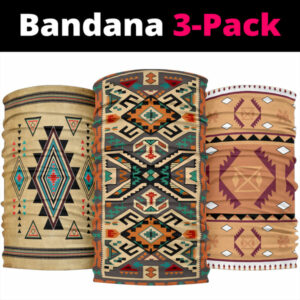 tan native pattern native american bandana 3 pack new 1