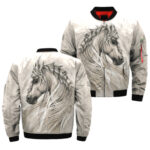 The White Horse American Native Over Print Bomber Jacket
