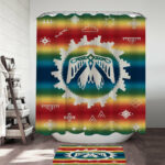 thunderbird rainbow native american shower curtain