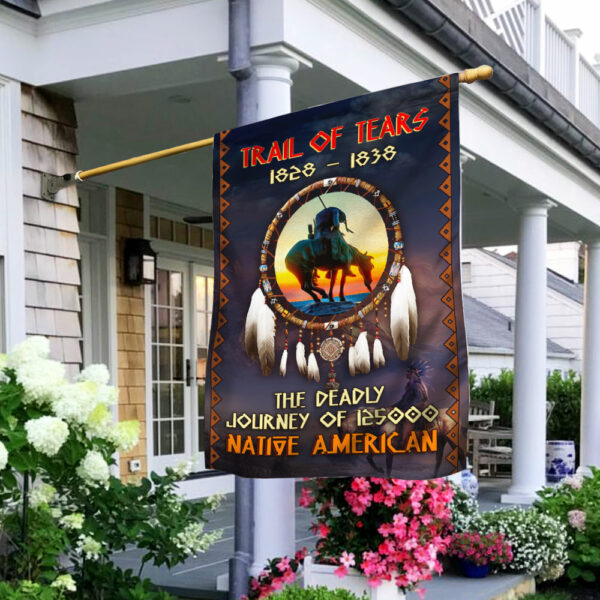 trail of tears 1828 1838 native american flag qnk781f