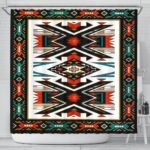 tribal colorful pattern native american design shower curtain