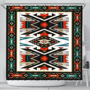 tribal colorful pattern native american design shower curtain