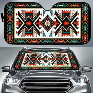 tribal colorful pattern native american pride 3d auto sun shades 1
