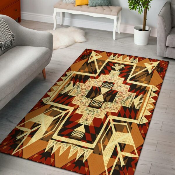 tribal yellow arrow native american area rug no link