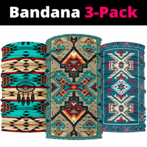 tribe blue patterns native american bandana 3 pack new 1