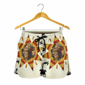 tribe chief warriors all over print womens shorts 1