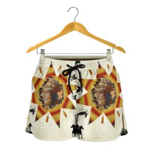 tribe chief warriors all over print womens shorts