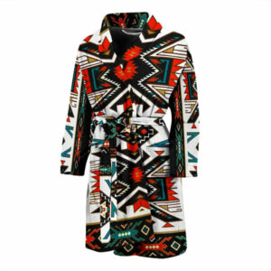 tribe colorful pattern native american bath robe 1