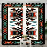 tribe colorful pattern native american design living room curtain