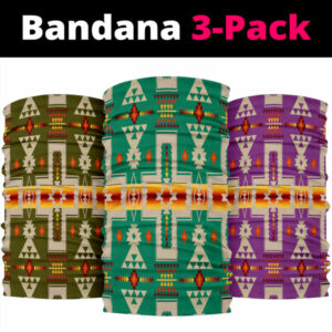 turquoise tribe design native american bandana 3 pack new 1