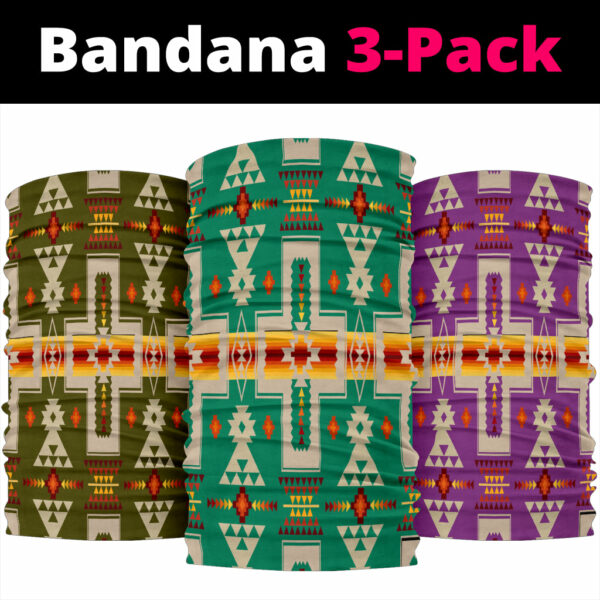 turquoise tribe design native american bandana 3 pack new