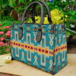 turquoise tribe leather bag