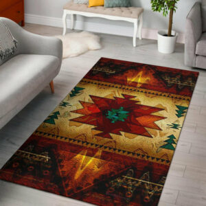 united tribes brown design native american area rug no link 1