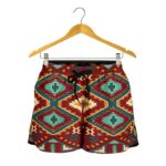 united tribes pattern all over print womens shorts