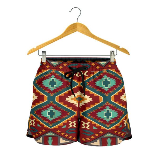 united tribes pattern all over print womens shorts