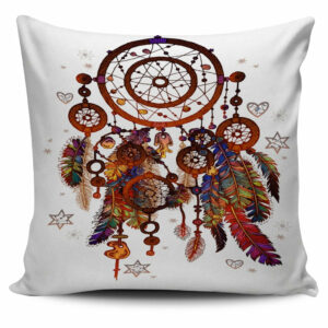 watercolor bohemia dreamcatcher native american pillow covers