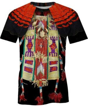 welcomenative black red native style 3d t shirt all over print t shirt