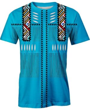 welcomenative blue native 3d t shirt all over print t shirt native american