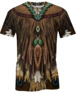 welcomenative dark brown printed suede 3d t shirt all over print t shirt 